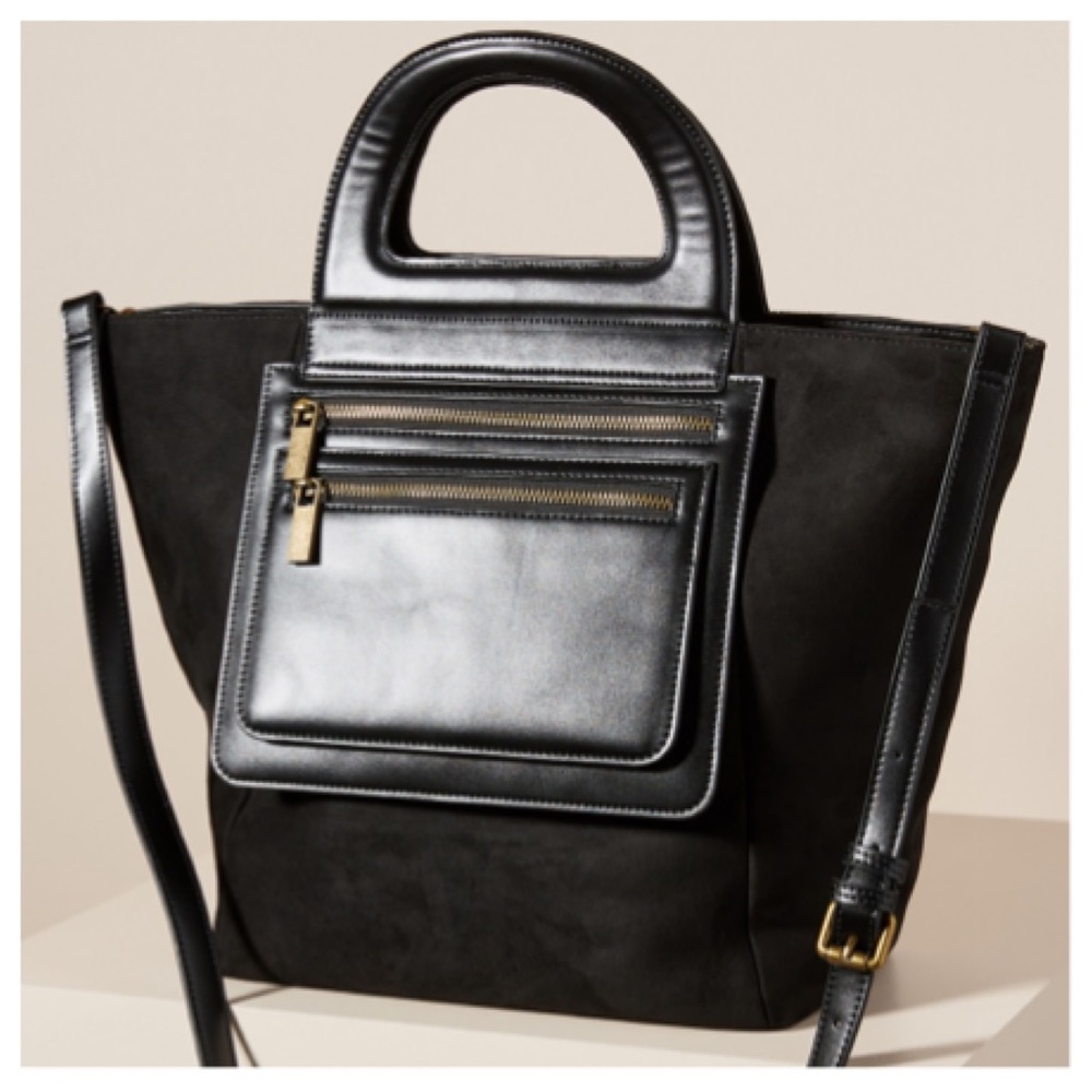 Anthropologie Black Prudence Tote Bag NWT